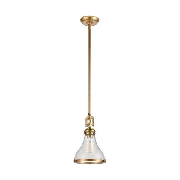 Rutherford 9'' Wide 1-Light Mini Pendant - Satin Brass